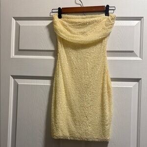 Windsor Strapless Yellow Dress